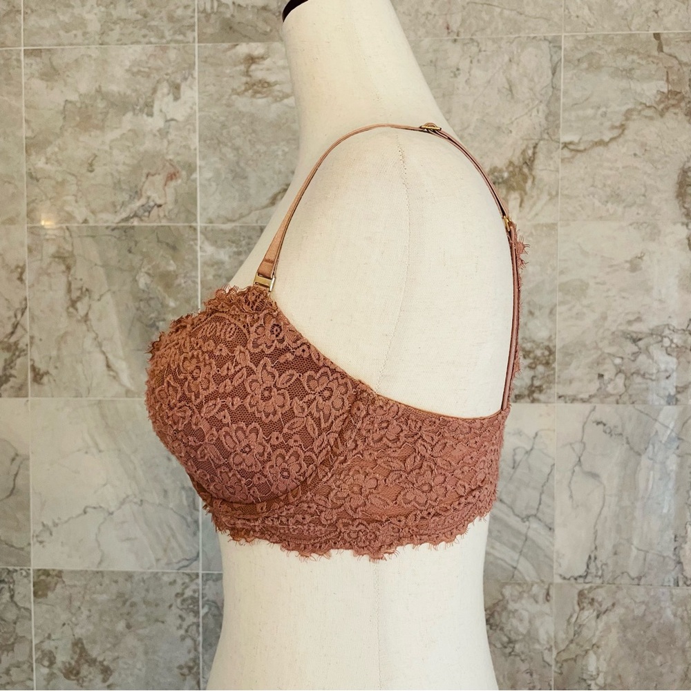 Aerie Real Power Plunge Push Up New Blooms Lace Bra - Picture 5 of 8